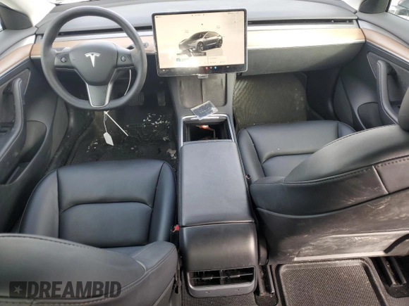 2023 Tesla Model 3 with VIN 5YJ3E1EA7PF417200, listed as a Copart auction lot 46475995 with 85,873 mi miles and Salvage Title. Bid and sale history available at DreamBid. Image 8.