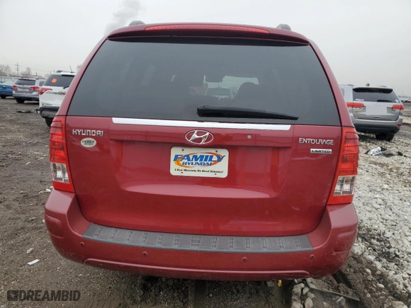 2007 Hyundai Entourage GLS with VIN KNDMC233376034872, listed as a Copart auction lot 48369865 with 63,189 mi miles and Salvage Title. Bid and sale history available at carsss.com. Image 6.
