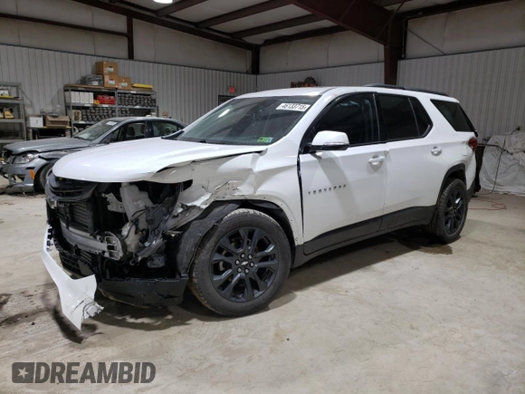 2019 Chevrolet Traverse RS with VIN 1GNEVJKW4KJ211334, listed as a Copart auction lot 46133715 with 99,345 mi miles and Salvage Title. Bid and sale history available at carsss.com. Image 1.