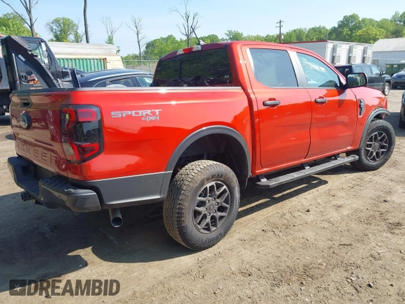 2024 Ford Ranger XLT with VIN 1FTER4HH3RLE33305, listed as a IAAI auction lot 42166700 with Not provided miles and . Bid and sale history available at DreamBid. Image 4.
