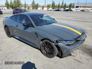 2021 BMW M4 Competition with VIN WBS33AZ07MCG72568, listed as a Copart auction lot 61285354 with 65,120 mi miles and Salvage Title. Bid and sale history available at carsss.com. Image 4.