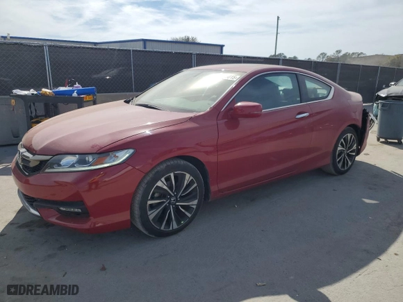 2017 Honda Accord Coupe EX-L V6 with VIN 1HGCT2B86HA003527, listed as a Copart auction lot 42626015 with 24,210 mi miles and Salvage Title. Bid and sale history available at carsss.com. Image 1.
