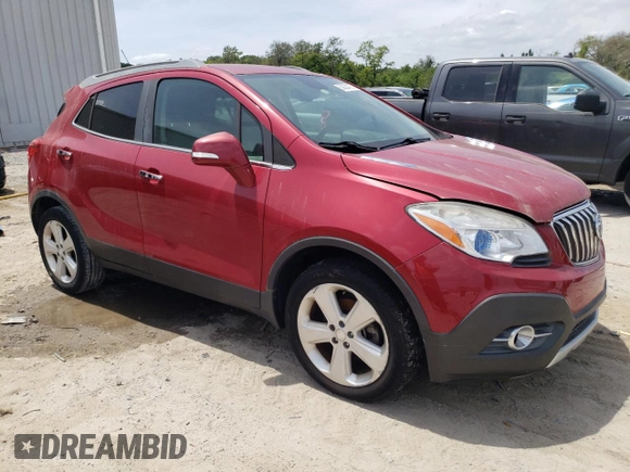 2016 Buick Encore Leather with VIN KL4CJCSB4GB731128, listed as a Copart auction lot 53834435 with 85,990 mi miles and Salvage Title. Bid and sale history available at DreamBid. Image 4.