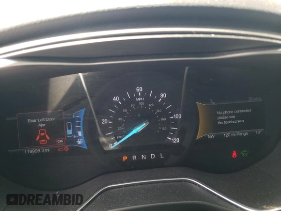 2016 Ford Fusion Titanium with VIN 3FA6P0SU0GR173636, listed as a Copart auction lot 59588095 with 119,998 mi miles and Salvage title. Bid and sale history available at DreamBid. Image 9.