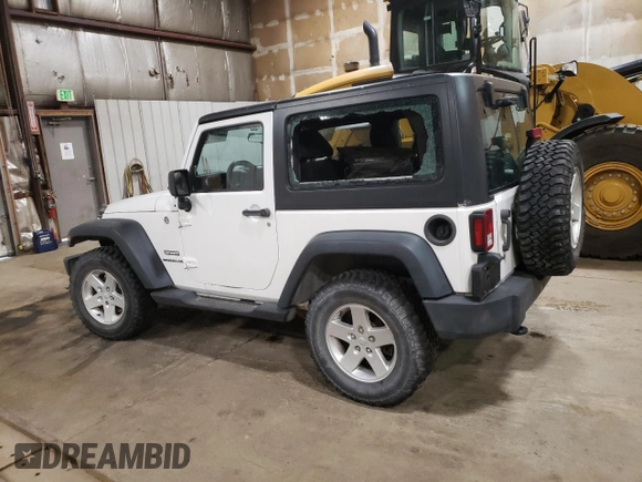 2012 Jeep Wrangler Sport z VIN 1C4AJWAG7CL256428, wystawiony jako Copart lot #66923465 z przebiegiem 36 478 mil mil oraz Szkoda całkowita • Salvage title. Historia ofert i sprzedaży dostępna na DreamBid. Obrazek 2.