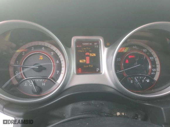 2013 Dodge Journey American Value Pkg with VIN 3C4PDCAB2DT516485, listed as a Copart auction lot 85229724 with 122,487 mi miles and Salvage Title. Bid and sale history available at carsss.com. Image 9.