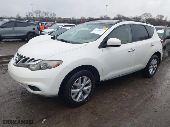 2012 Nissan Murano SL with VIN JN8AZ1MU2CW119929, listed as a IAAI auction lot 41479656 with 204,818 mi miles. Bid and sale history available at carsss.com. Image 2.