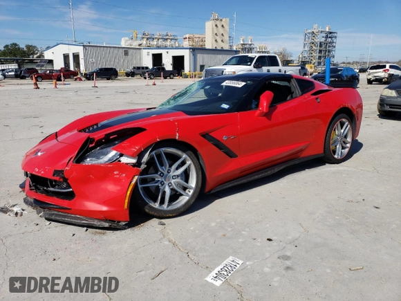 2018 Chevrolet Corvette 3LT with VIN 1G1YF2D75J5104520, listed as a Copart auction lot 43556064 with 16,116 mi miles. Bid and sale history available at carsss.com. Image 1.