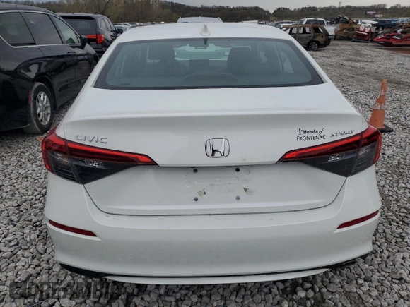 2024 Honda Civic Sedan Sport with VIN 2HGFE2F58RH519463, listed as a Copart auction lot 50948945 with 6,964 mi miles and Salvage Title. Bid and sale history available at carsss.com. Image 6.