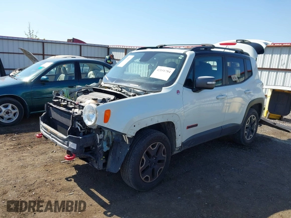 2016 Jeep Renegade Trailhawk with VIN ZACCJBCT9GPD32664, listed as a IAAI auction lot 42151784 with 108,535 mi miles and . Bid and sale history available at carsss.com. Image 17.