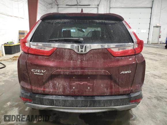 2019 Honda CR-V EX-L with VIN 2HKRW2H8XKH655168, listed as a Copart auction lot 50796155 with 0 mi miles and Salvage Title. Bid and sale history available at carsss.com. Image 6.