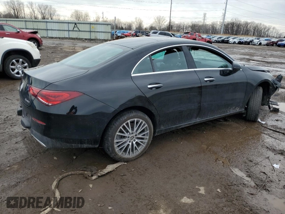 2022 Mercedes-Benz CLA 250 with VIN W1K5J4HB2NN299023, listed as a Copart auction lot 47099725 with 35,174 mi miles and Salvage title. Bid and sale history available at DreamBid. Image 3.