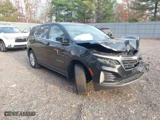 2023 Chevrolet Equinox LT with VIN 3GNAXUEG3PL241259, listed as a IAAI auction lot 40833921 with 34,057 mi miles. Bid and sale history available at carsss.com. Image 1.