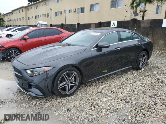 2022 Mercedes-Benz CLS with VIN W1K2J5KB0NA107669, listed as a Copart auction lot 75207174 with 7,169 mi miles and Salvage Title. Bid and sale history available at carsss.com. Image 1.