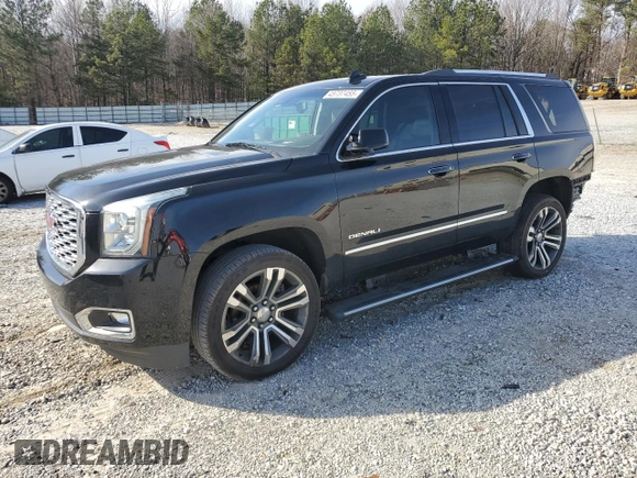 2019 GMC Yukon Denali with VIN 1GKS2CKJ9KR216491, listed as a Copart auction lot 45737455 with 52,955 mi miles and Salvage Title. Bid and sale history available at carsss.com. Image 1.
