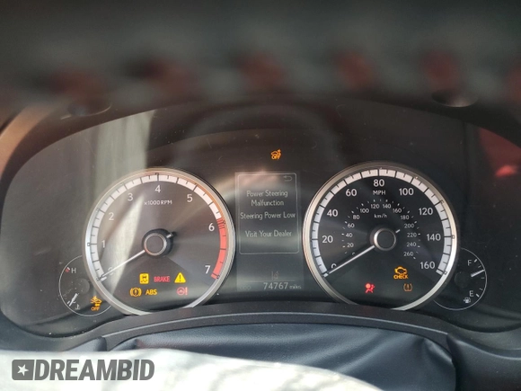 2020 Lexus NX 300 F Sport with VIN JTJSARDZ0L5009448, listed as a Copart auction lot 55793075 with 74,767 mi miles and Clean title. Bid and sale history available at DreamBid. Image 9.