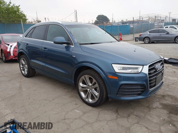 2016 Audi Q3 Prestige z VIN WA1GFCFS9GR023638, wystawiony jako IAAI lot #42028329 z przebiegiem 146 422 mil mil oraz . Historia ofert i sprzedaży dostępna na DreamBid. Obrazek 1.