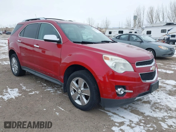 2013 Chevrolet Equinox LTZ with VIN 1GNFLGEK1DZ104011, listed as a IAAI auction lot 41424044 with 118,893 mi miles. Bid and sale history available at carsss.com. Image 1.