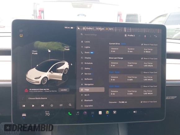 2022 Tesla Model 3 Long Range with VIN 5YJ3E1EB1NF289719, listed as a IAAI auction lot 41968273 with 73,368 mi miles and . Bid and sale history available at DreamBid. Image 7.