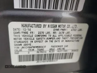 2015 Infiniti Q40 with VIN JN1CV6AP8FM580437, listed as a Copart auction lot 79396094 with 109,527 mi miles and Salvage Title. Bid and sale history available at carsss.com. Image 12.