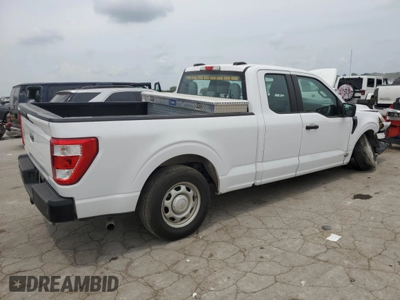 2021 Ford F-150 XL with VIN 1FTEX1CB8MKD88951, listed as a Copart auction lot 64674024 with 100,886 mi miles and Salvage title. Bid and sale history available at DreamBid. Image 3.