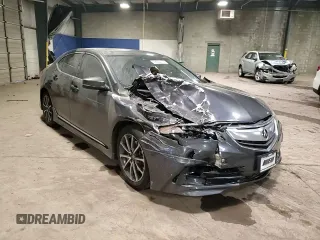 2015 Acura TLX Technology with VIN 19UUB2F53FA003635, listed as a Copart auction lot 48264175 with 124,818 mi miles and Salvage title. Bid and sale history available at DreamBid. Image 13.