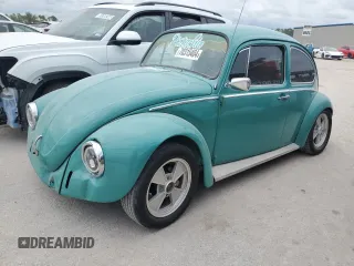 1969 Volkswagen Beetle with VIN 119682637V, listed as a Copart auction lot 70315404 with 59,148 mi miles and Salvage Title. Bid and sale history available at DreamBid. Image 1.