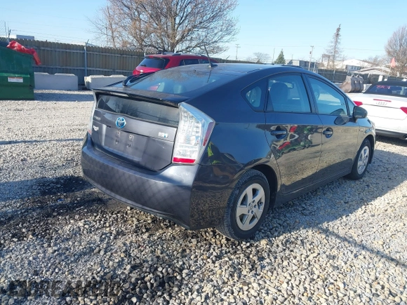 2011 Toyota Prius I with VIN JTDKN3DU8B0290855, listed as a IAAI auction lot 41987491 with 163,456 mi miles. Bid and sale history available at carsss.com. Image 4.