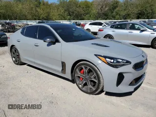 2020 Kia Stinger GT1 with VIN KNAE45LC2L6076525, listed as a Copart auction lot 74275304 with 87,238 mi miles and Salvage Title. Bid and sale history available at DreamBid. Image 4.