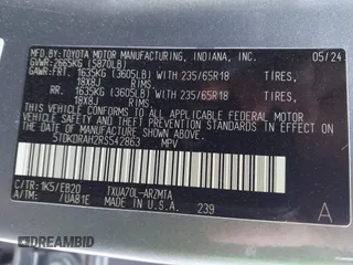 2024 Toyota Highlander LE z VIN 5TDKDRAH2RS542863, wystawiony jako IAAI lot #41466780 z przebiegiem 6 558 mil mil oraz . Historia ofert i sprzedaży dostępna na DreamBid. Obrazek 9.
