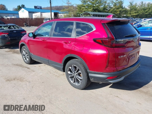 2020 Honda CR-V EX with VIN 2HKRW2H52LH667547, listed as a IAAI auction lot 41839762 with 34,933 mi miles. Bid and sale history available at carsss.com. Image 3.