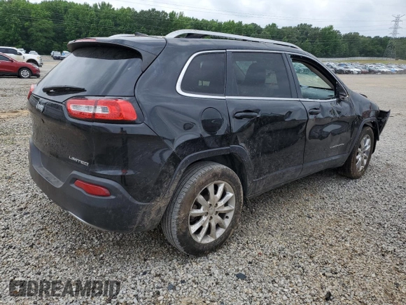 2016 Jeep Cherokee Limited with VIN 1C4PJMDB4GW170559, listed as a Copart auction lot 57398955 with 126,646 mi miles and Salvage title. Bid and sale history available at DreamBid. Image 3.