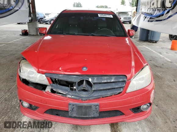 2010 Mercedes-Benz C 300 Sport with VIN WDDGF5EB5AR126331, listed as a Copart auction lot 59940775 with 168,590 mi miles and Salvage title. Bid and sale history available at DreamBid. Image 5.