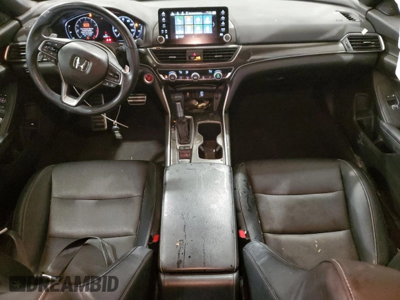 2018 Honda Accord Sedan Sport 1.5T with VIN 1HGCV1F32JA252884, listed as a Copart auction lot 47956445 with 48,385 mi miles and Salvage Title. Bid and sale history available at carsss.com. Image 8.
