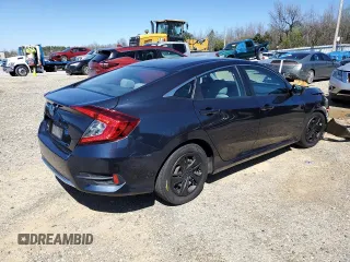 2019 Honda Civic Sedan LX with VIN 2HGFC2F65KH525466, listed as a Copart auction lot 49464965 with 76,506 mi miles and Salvage Title. Bid and sale history available at carsss.com. Image 3.