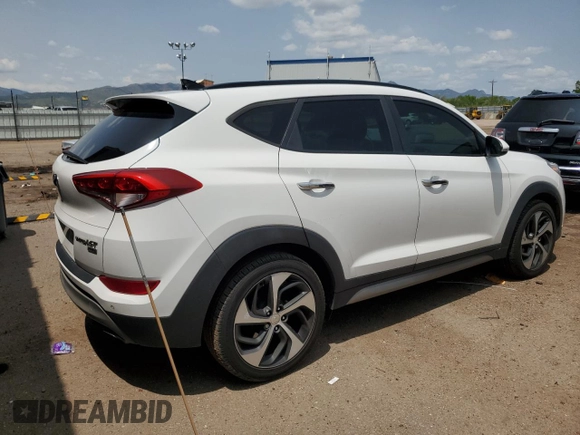 2017 Hyundai Tucson Limited z VIN KM8J3CA28HU296608, wystawiony jako Copart lot #58847025 z przebiegiem 94 306 mil mil oraz Czysty tytuł • Clean title. Historia ofert i sprzedaży dostępna na DreamBid. Obrazek 3.