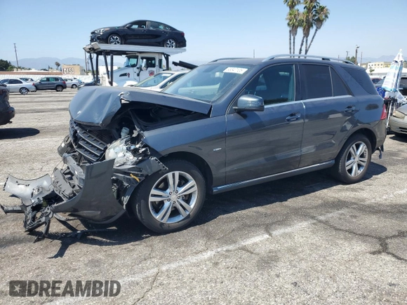 2012 Mercedes-Benz M 350 with VIN 4JGDA5HB3CA021162, listed as a Copart auction lot 63347105 with 151,616 mi miles and Salvage title. Bid and sale history available at DreamBid. Image 1.