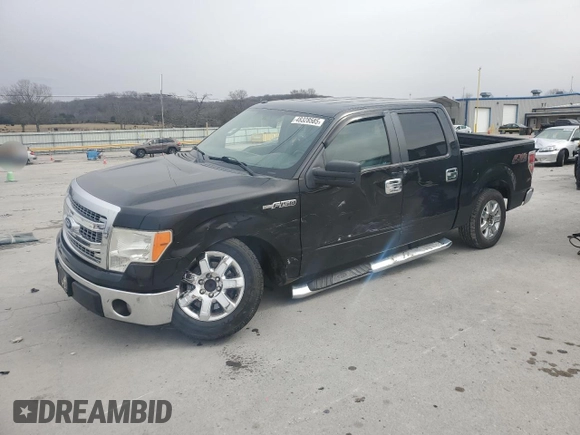 2014 Ford F-150 XL with VIN 1FTFW1CF3EKG41038, listed as a Copart auction lot 48328585 with 104,492 mi miles and Salvage Title. Bid and sale history available at carsss.com. Image 1.