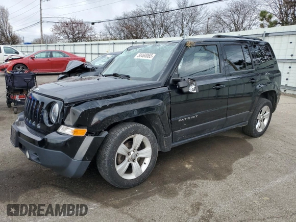 2014 Jeep Patriot Latitude with VIN 1C4NJPFB8ED674112, listed as a Copart auction lot 50460065 with 107,350 mi miles and Salvage Title. Bid and sale history available at carsss.com. Image 1.