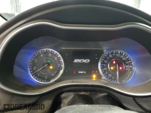 2015 Chrysler 200 Limited with VIN 1C3CCCAB9FN662133, listed as a Copart auction lot 45661145 with 164,827 mi miles and Salvage Title. Bid and sale history available at carsss.com. Image 9.