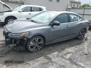 2021 Nissan Sentra SR z VIN 3N1AB8DV9MY209190, wystawiony jako Copart lot #57677395 z przebiegiem 43 950 mil mil oraz Szkoda całkowita • Salvage title. Historia ofert i sprzedaży dostępna na DreamBid. Obrazek 1.