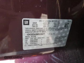 2017 GMC Yukon Denali with VIN 1GKS2CKJ5HR229277, listed as a Copart auction lot 87868105 with 95,714 mi miles and Salvage Title. Bid and sale history available at carsss.com. Image 13.