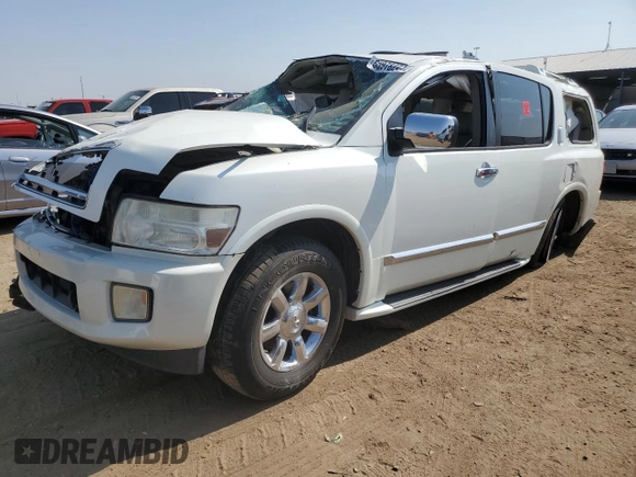 2007 Infiniti QX56 with VIN 5N3AA08C47N802888, listed as a Copart auction lot 65978244 with 0 mi miles and Salvage Title. Bid and sale history available at carsss.com. Image 1.