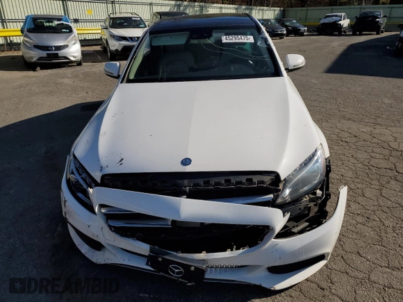 2017 Mercedes-Benz C 300 with VIN 55SWF4KB8HU209903, listed as a Copart auction lot 45295475 with Not Provided miles and Salvage Title. Bid and sale history available at carsss.com. Image 5.