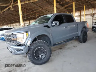 2021 Ford F-150 Raptor with VIN 1FTFW1RG2MFC58232, listed as a Copart auction lot 42979795 with 56,832 mi miles and Salvage Title. Bid and sale history available at carsss.com. Image 1.
