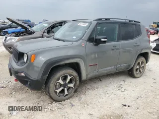 2022 Jeep Renegade Trailhawk z VIN ZACNJDC14NPN63646, wystawiony jako Copart lot #50712495 z przebiegiem 33 676 mil mil oraz Czysty tytuł • Clean title. Historia ofert i sprzedaży dostępna na DreamBid. Obrazek 1.