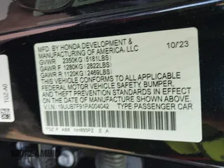 2023 Acura TLX Type S with VIN 19UUB7F91PA004042, listed as a IAAI auction lot 42098946 with Not Provided miles and . Bid and sale history available at carsss.com. Image 9.