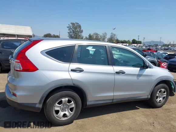 2015 Honda CR-V LX with VIN 3CZRM3H37FG706005, listed as a IAAI auction lot 41968907 with 107,690 mi miles and . Bid and sale history available at carsss.com. Image 14.