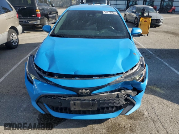 2019 Toyota Corolla Hatchback SE with VIN JTNK4RBEXK3011711, listed as a Copart auction lot 53978585 with 110,256 mi miles and Salvage Title. Bid and sale history available at carsss.com. Image 5.