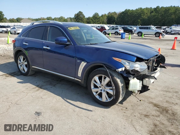 2015 Infiniti QX70 z VIN JN8CS1MU2FM380734, wystawiony jako Copart lot #76012944 z przebiegiem 173 813 mil mil oraz Szkoda całkowita • Salvage title. Historia ofert i sprzedaży dostępna na DreamBid. Obrazek 4.